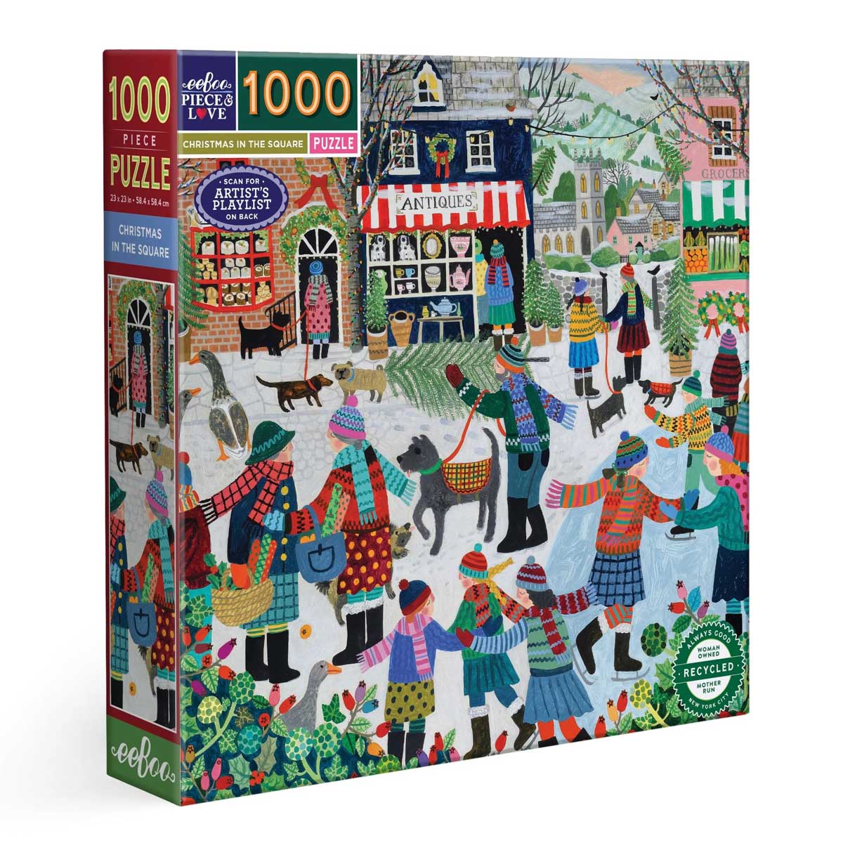 Christmas in the Square - 1000 Piece Puzzle, 23" × 23"