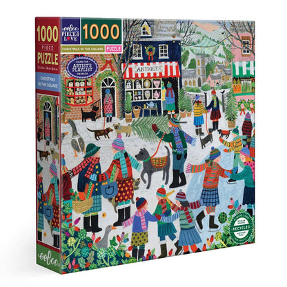 Christmas in the Square - 1000 Piece Puzzle, 23" × 23"