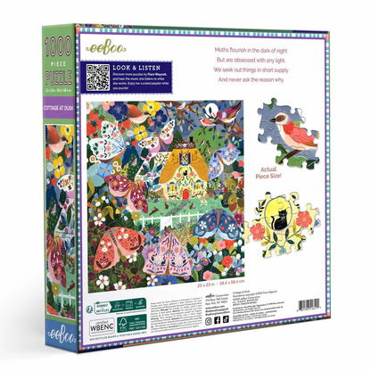 EeBoo Cottage at Dusk 1000 Piece Puzzle
