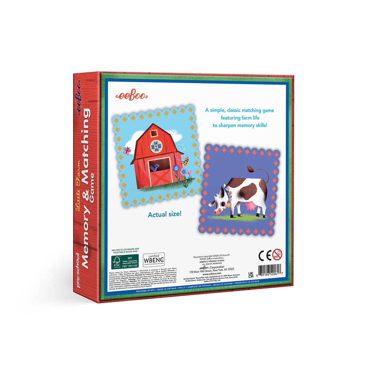 eeBoo Little Farm Memory and Matching Game