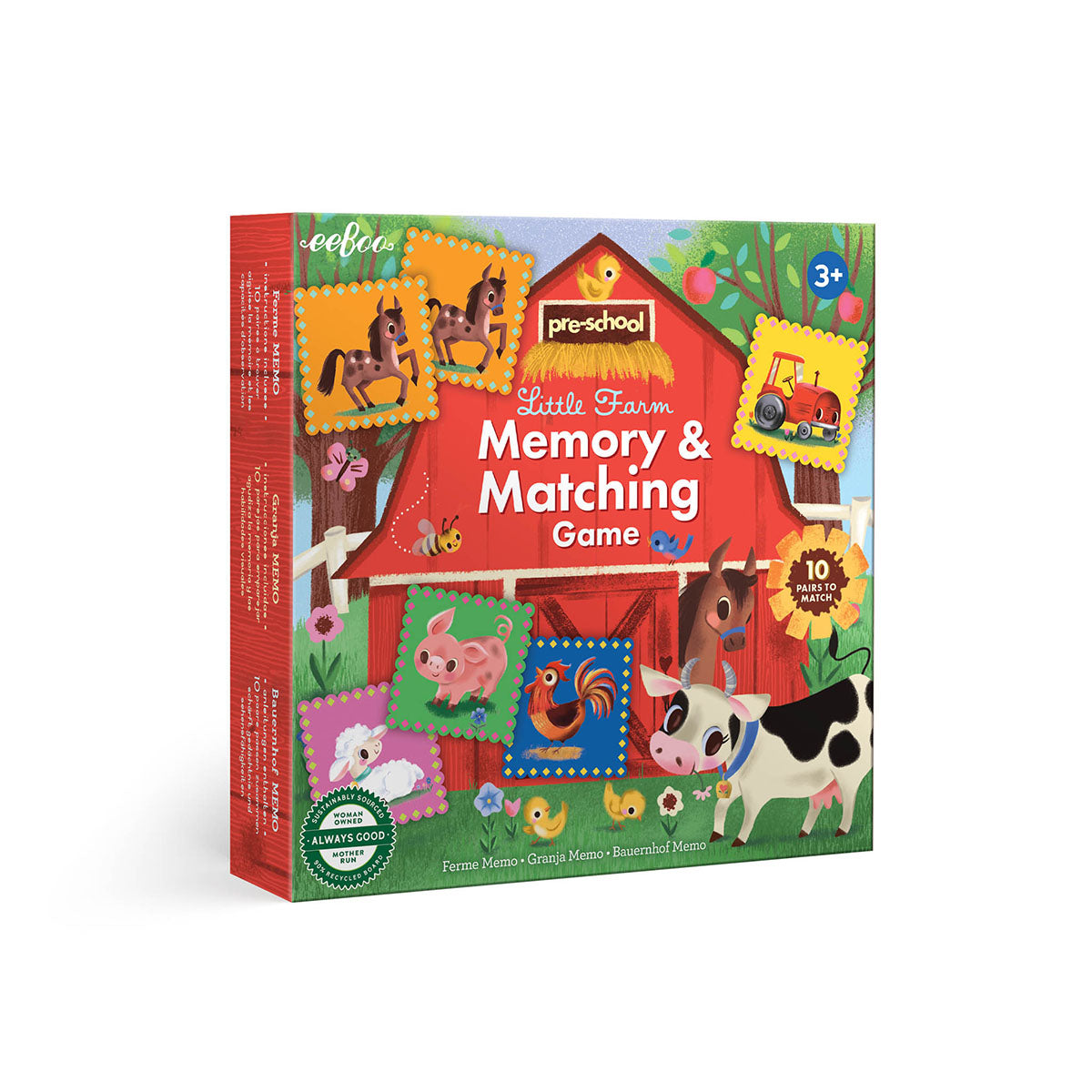 eeBoo Little Farm Memory and Matching Game