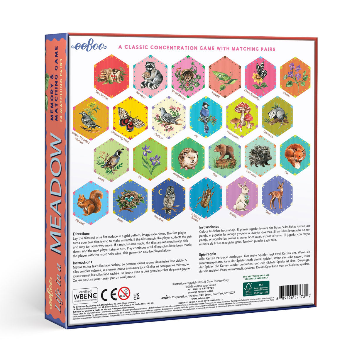 eeBoo Life in a Meadow Memory & Matching Game