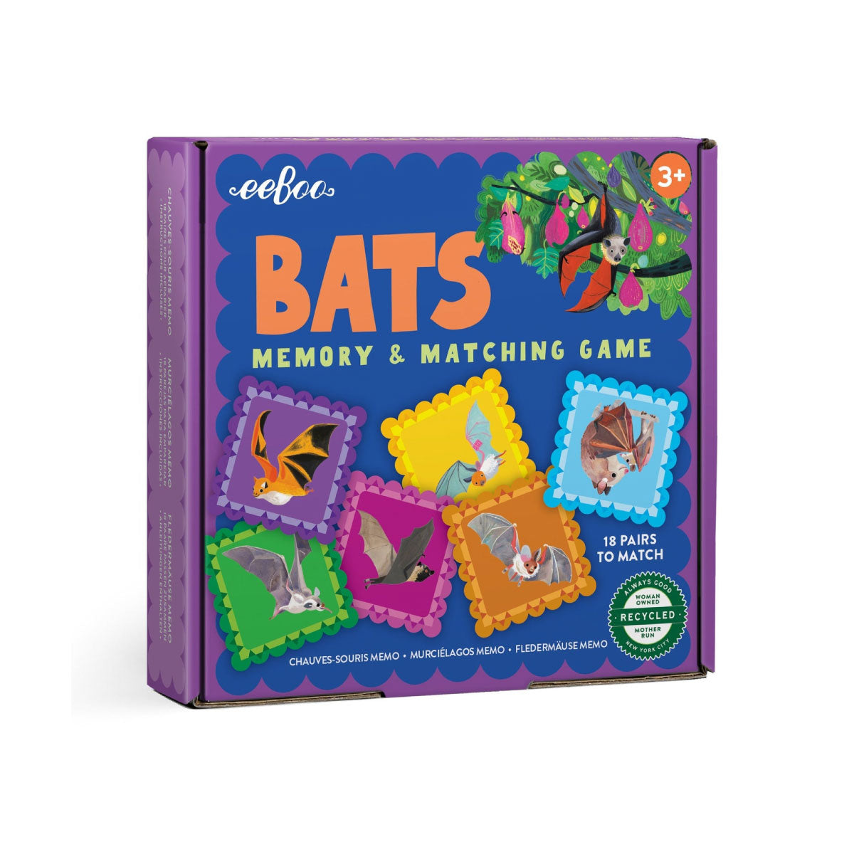 eeBoo Bats Little Memory & Matching Game