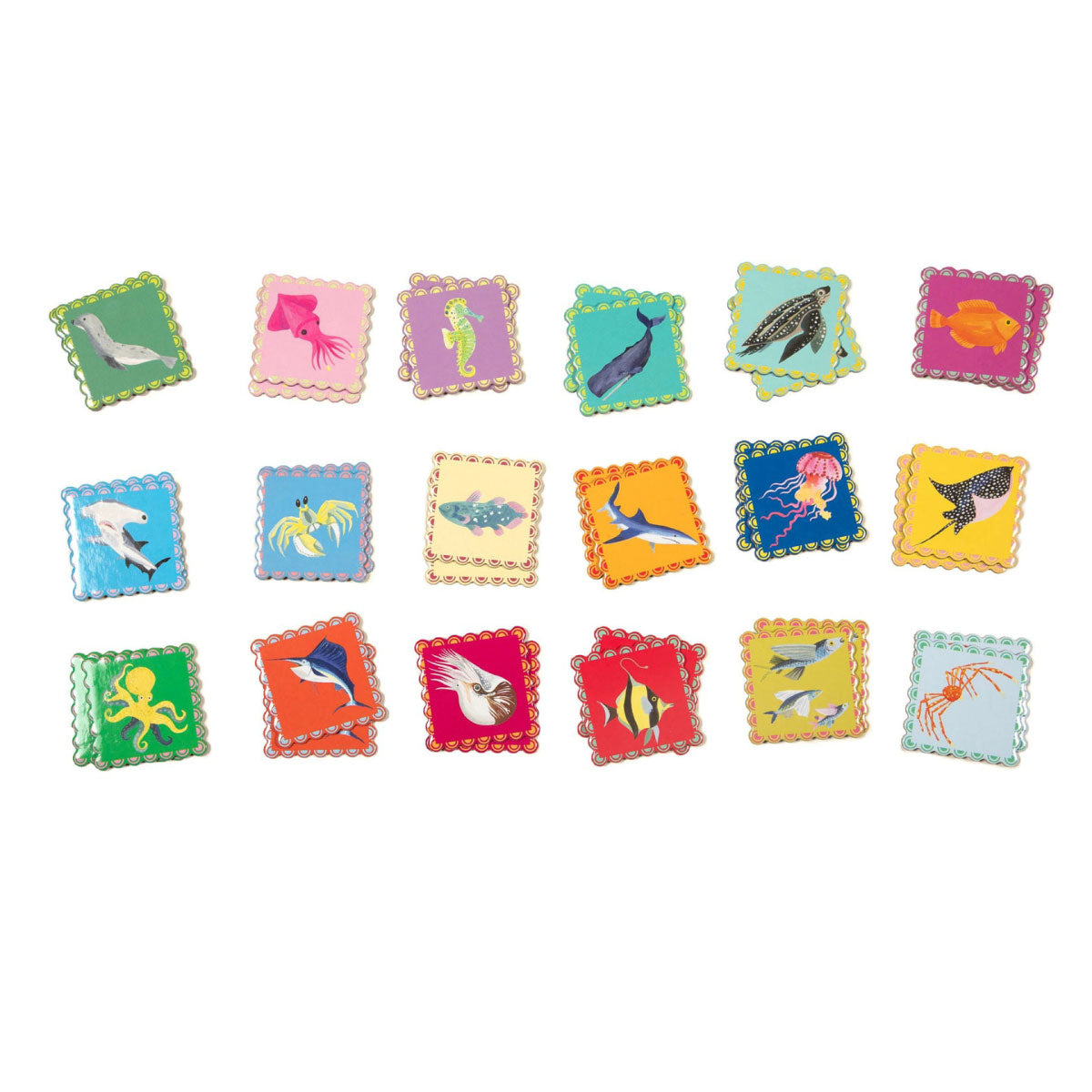 eeBoo Sea Little Memory & Matching Game