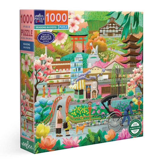 EeBoo Seasons in Kyoto 1000 Piece Puzzle