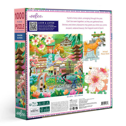 EeBoo Seasons in Kyoto 1000 Piece Puzzle