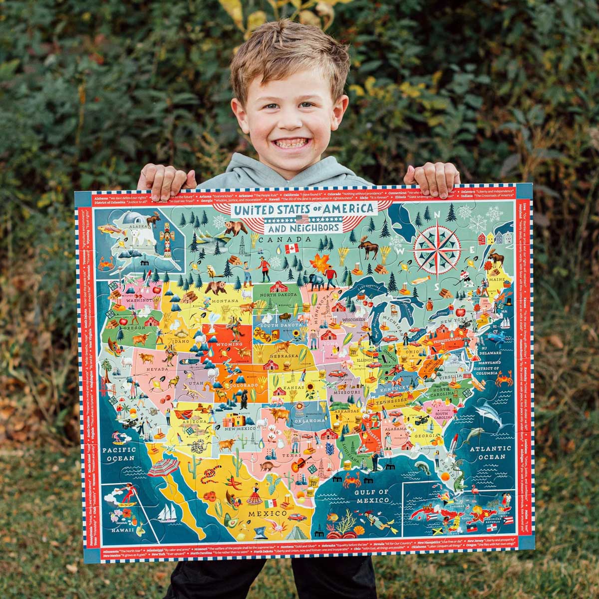 USA Map - 48 Piece Giant Puzzle - by eeBoo