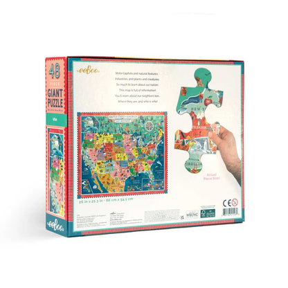 USA Map - 48 Piece Giant Puzzle - by eeBoo