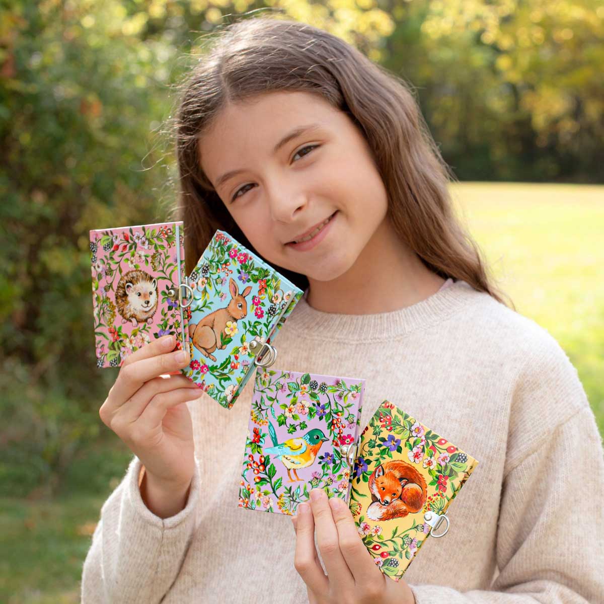 Very Small Journal with lock - Meadow by Clare Therese Gray - from eeBoo