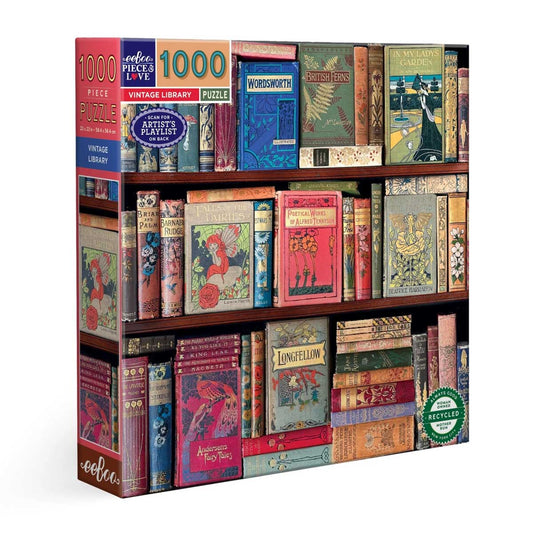 EeBoo Vintage Library 1000 Piece Puzzle