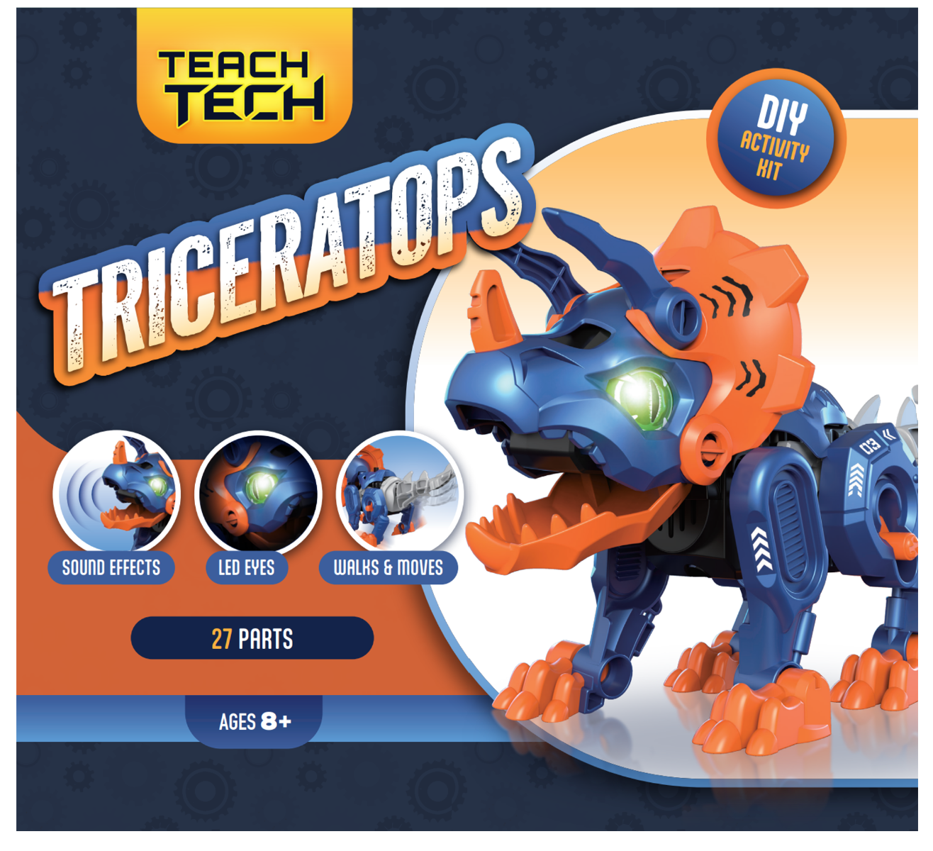 Elenco Electronics Teach Tech Triceratops Robot DIY Activity Kit