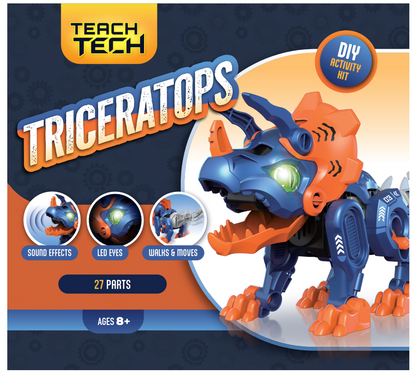 Elenco Electronics Teach Tech Triceratops Robot DIY Activity Kit