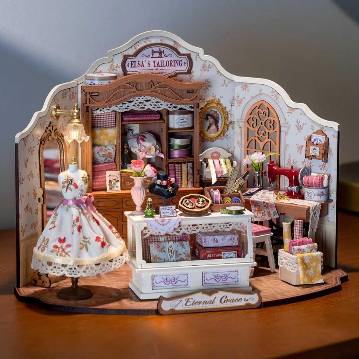 DIY Miniature House Kit - Elsa's Tailoring - Hands Craft