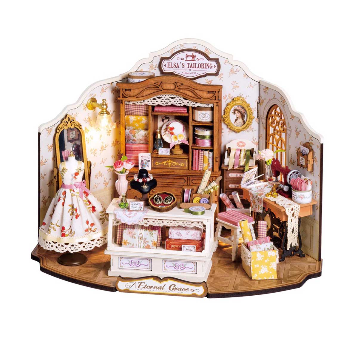 DIY Miniature House Kit - Elsa's Tailoring - Hands Craft