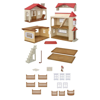 Red Roof Country Home with Secret Attic Playroom
