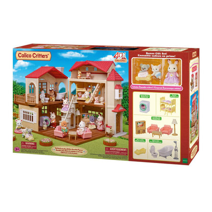 Red Roof Country Home Gift Set with Secret Attic Playroom