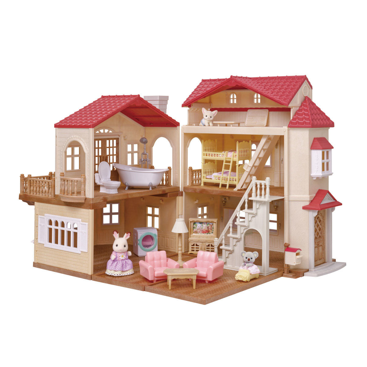Red Roof Country Home Gift Set with Secret Attic Playroom