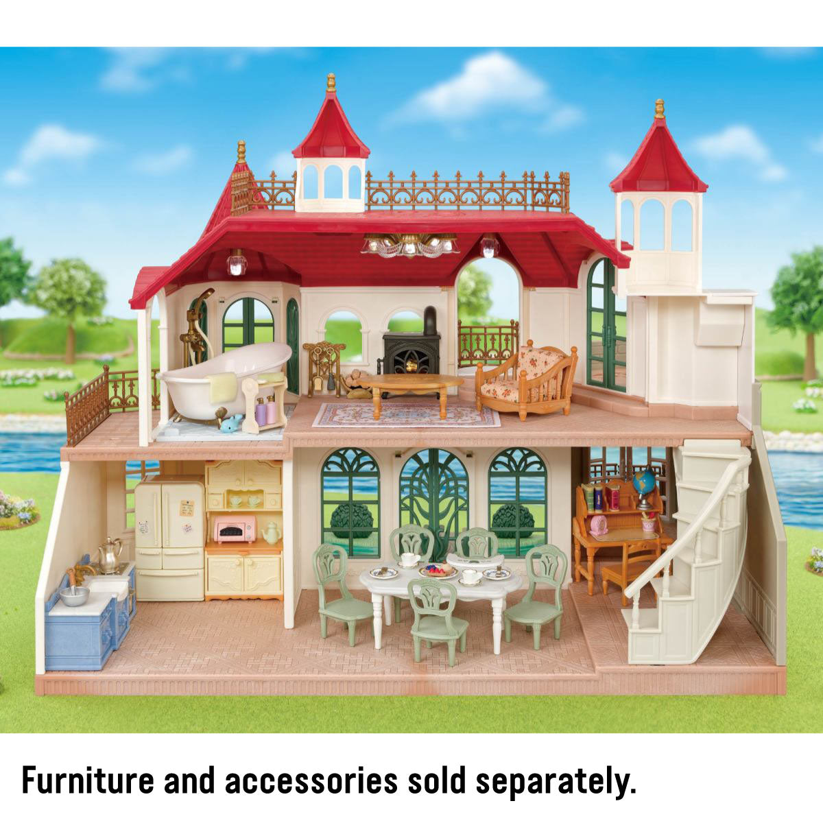Calico Critters Red Roof Riverside Manor