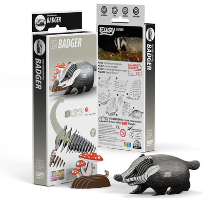 Eugy Badger 3-D Cardboard Model Kit