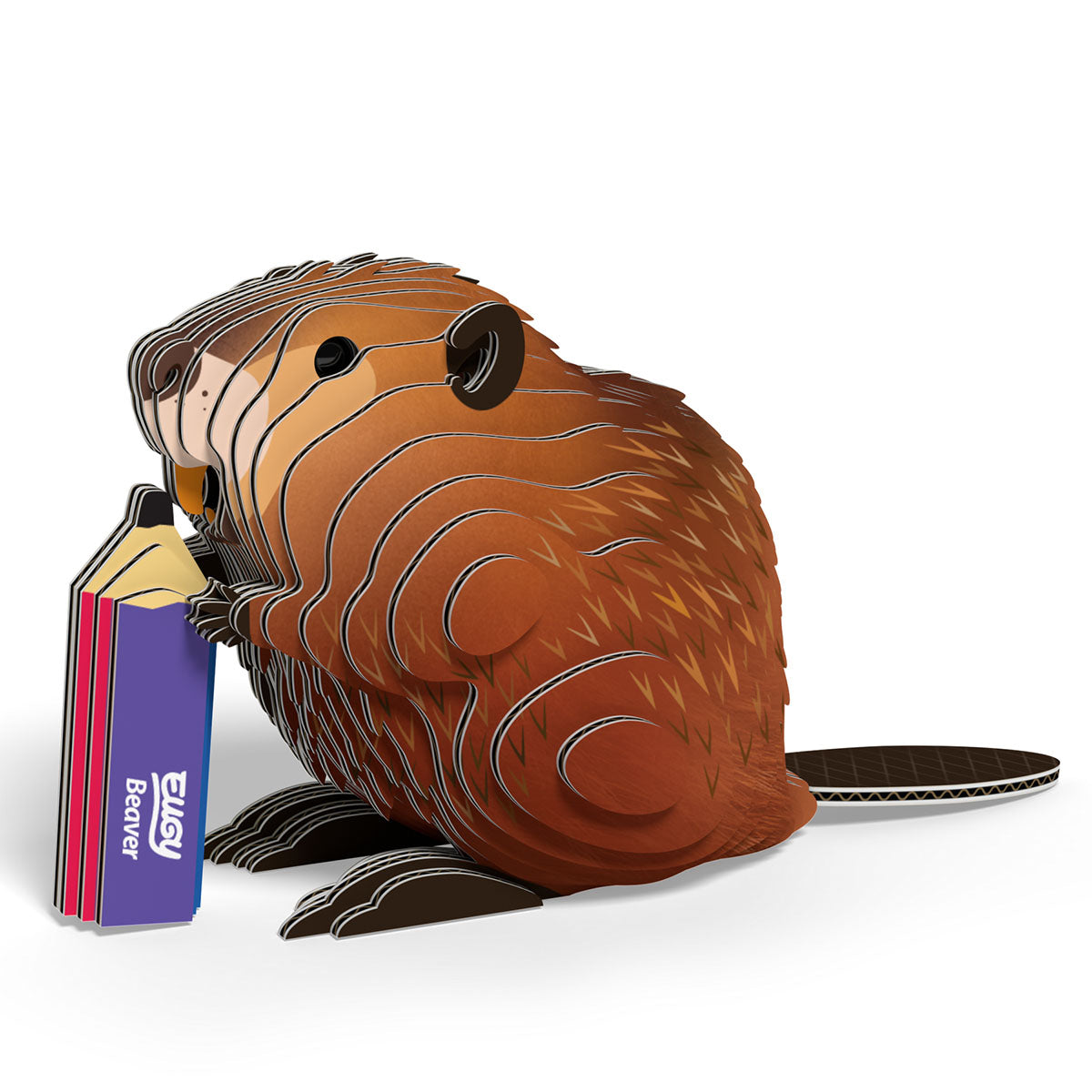 Eugy Beaver 3-D Cardboard Model Kit