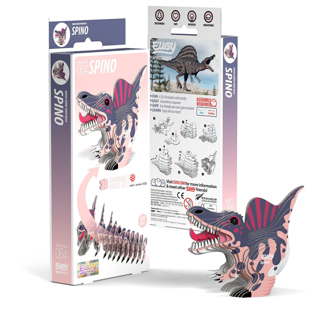 Eugy Spino Dino 3-D Cardboard Model Kit