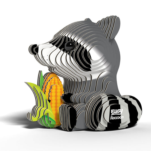 Eugy Raccoon 3-D Cardboard Model Kit