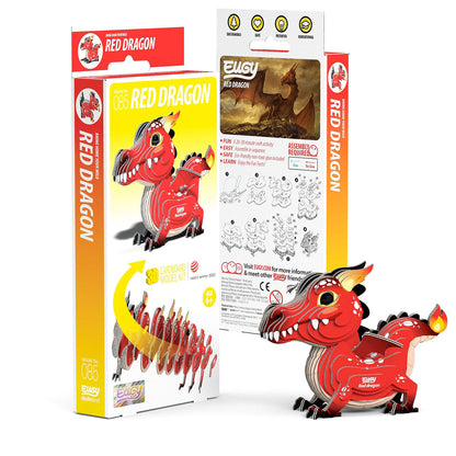 Eugy Red Dragon 3-D Cardboard Model Kit