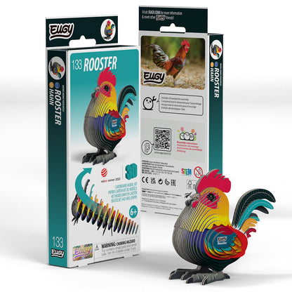 Eugy Rooster 3-D Cardboard Model Kit