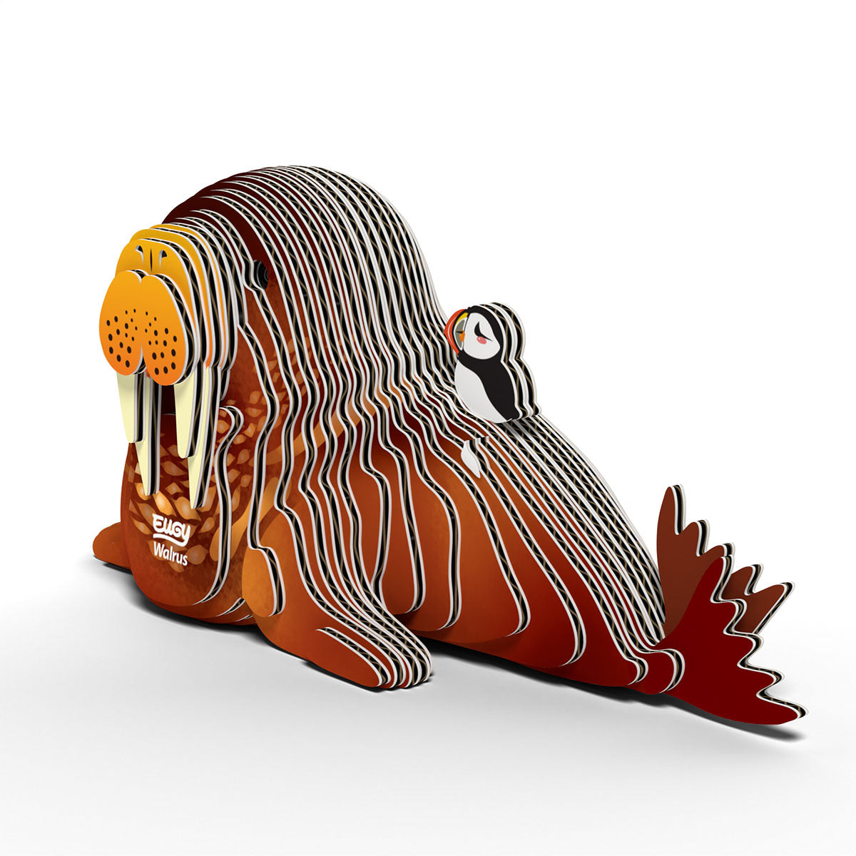 Eugy Walrus 3-D Cardboard Model Kit