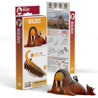 Eugy Walrus 3-D Cardboard Model Kit
