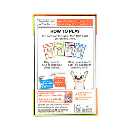 Coyote Card Game from Tim Ferriss and Exploding Kittens