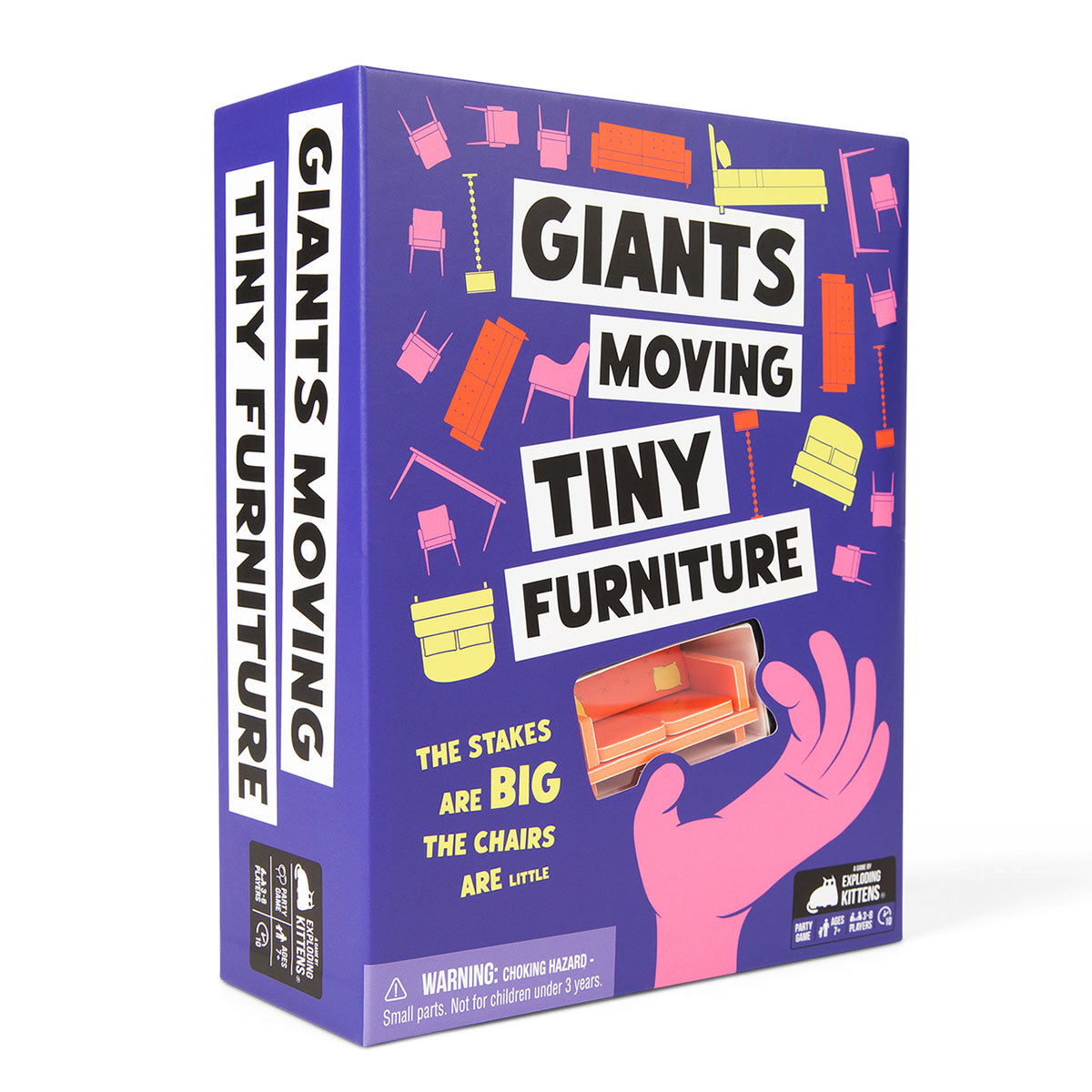 Giants Moving Tiny Furniture Party Game from Exploding Kittens
