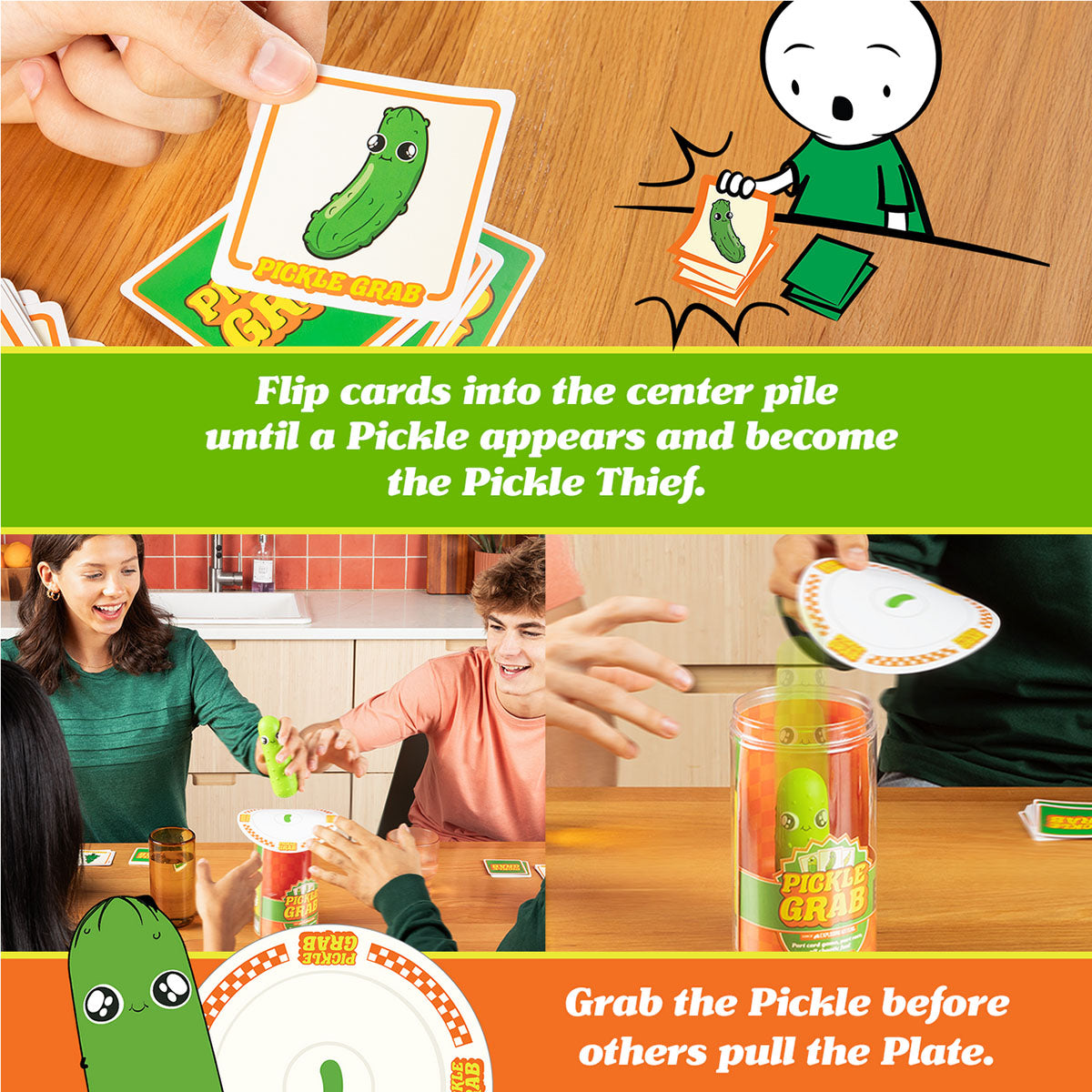 Exploding Kittens Pickle Grab Party Game