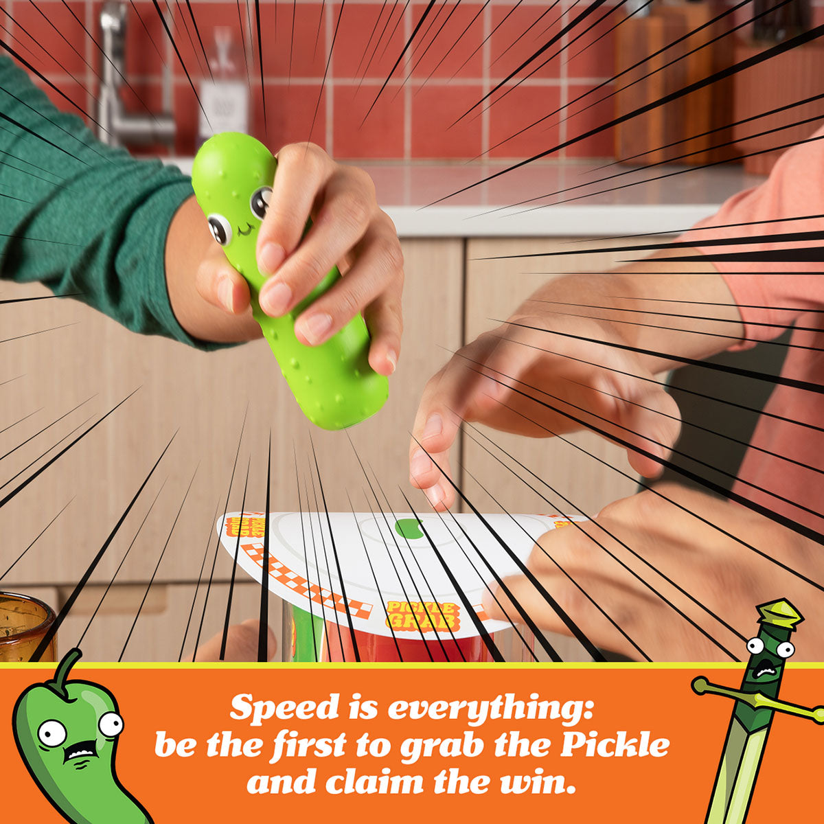 Exploding Kittens Pickle Grab Party Game