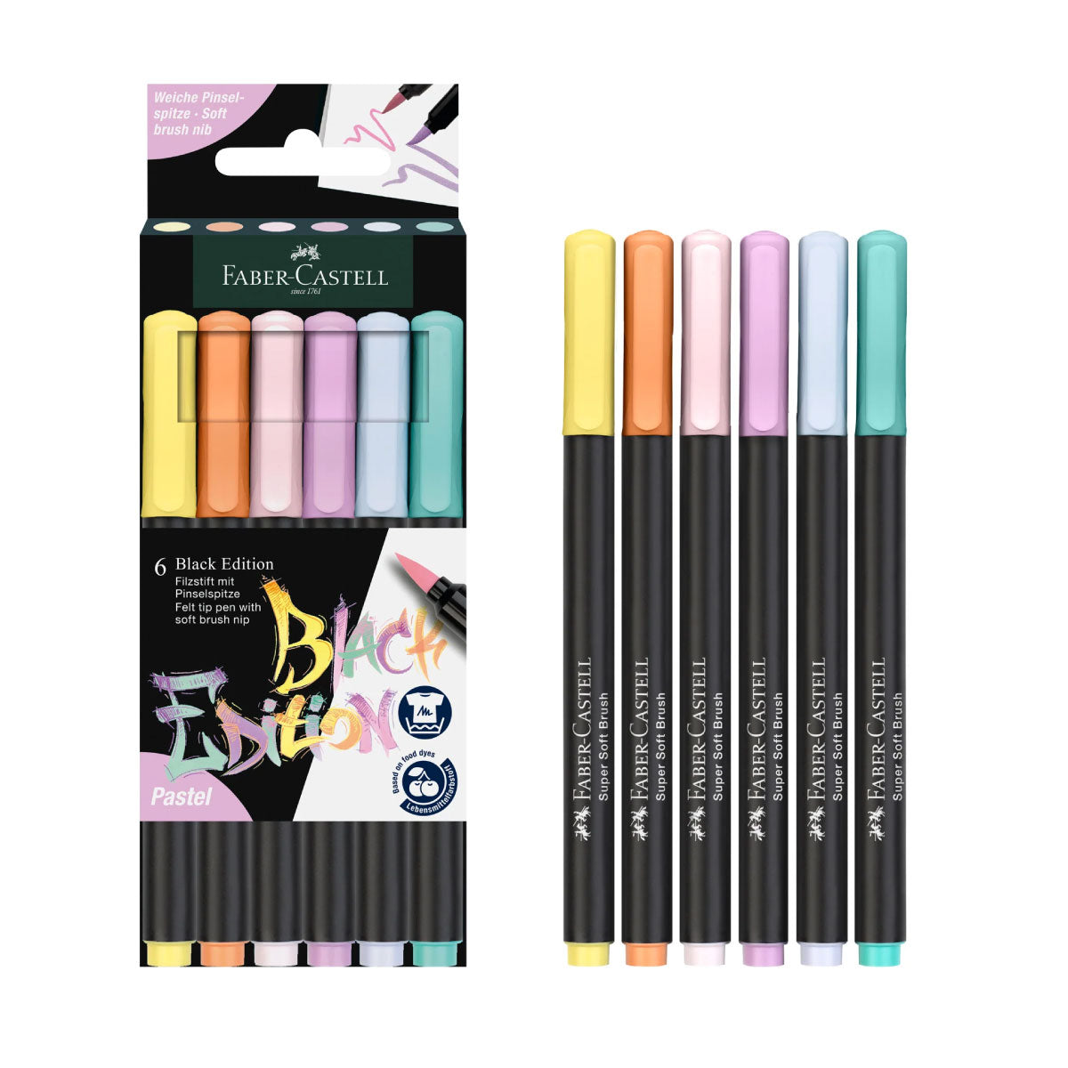 Faber-Castell Colouring Pencils Black Edition Neon & Pastel Colours - Set  of 12