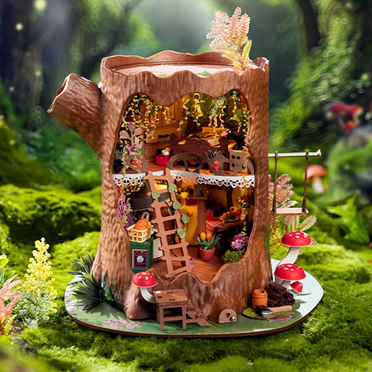 DIY Miniature House Kit - Fairytale Tree House - Hands Craft
