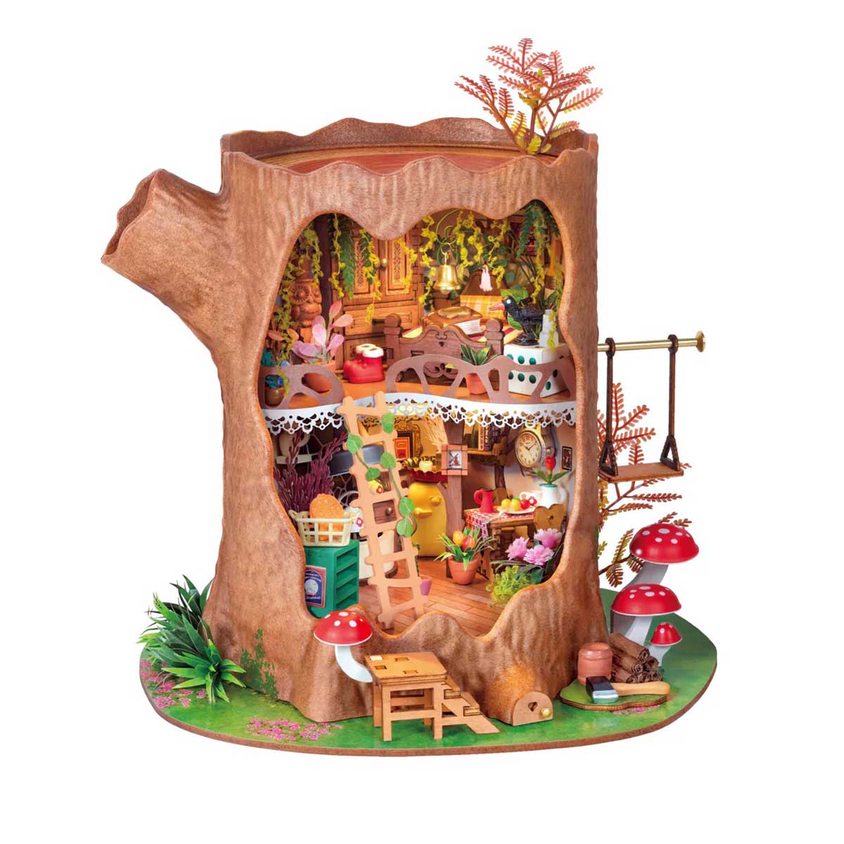 DIY Miniature House Kit - Fairytale Tree House - Hands Craft
