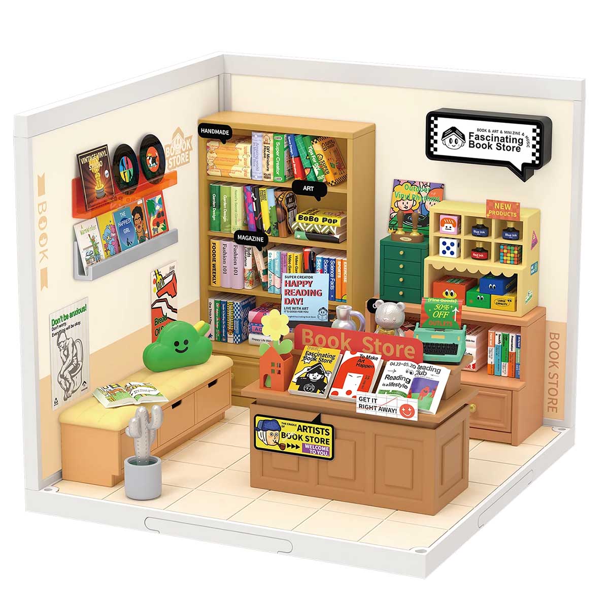 Hands Craft DIY Miniature House Kit - Fascinating Book Store