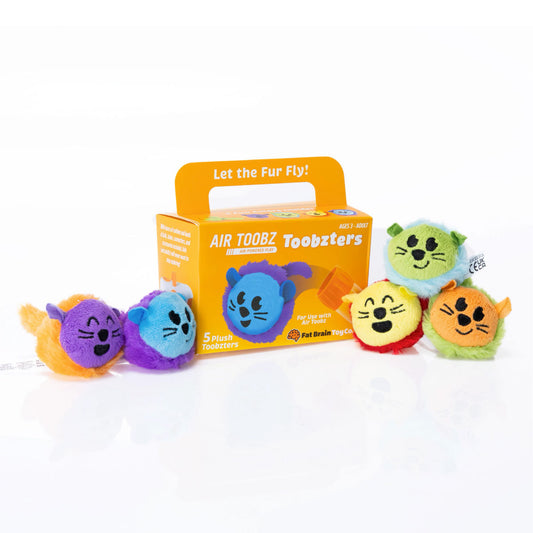 Fat Brain Air Toobz Toobzters 5 Pack Accessory Plush Balls