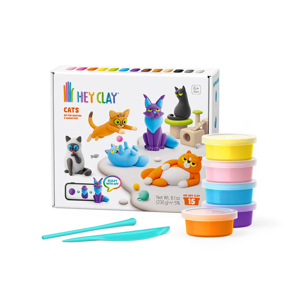 Hey Clay Cats - 15 Air-Dry Clays