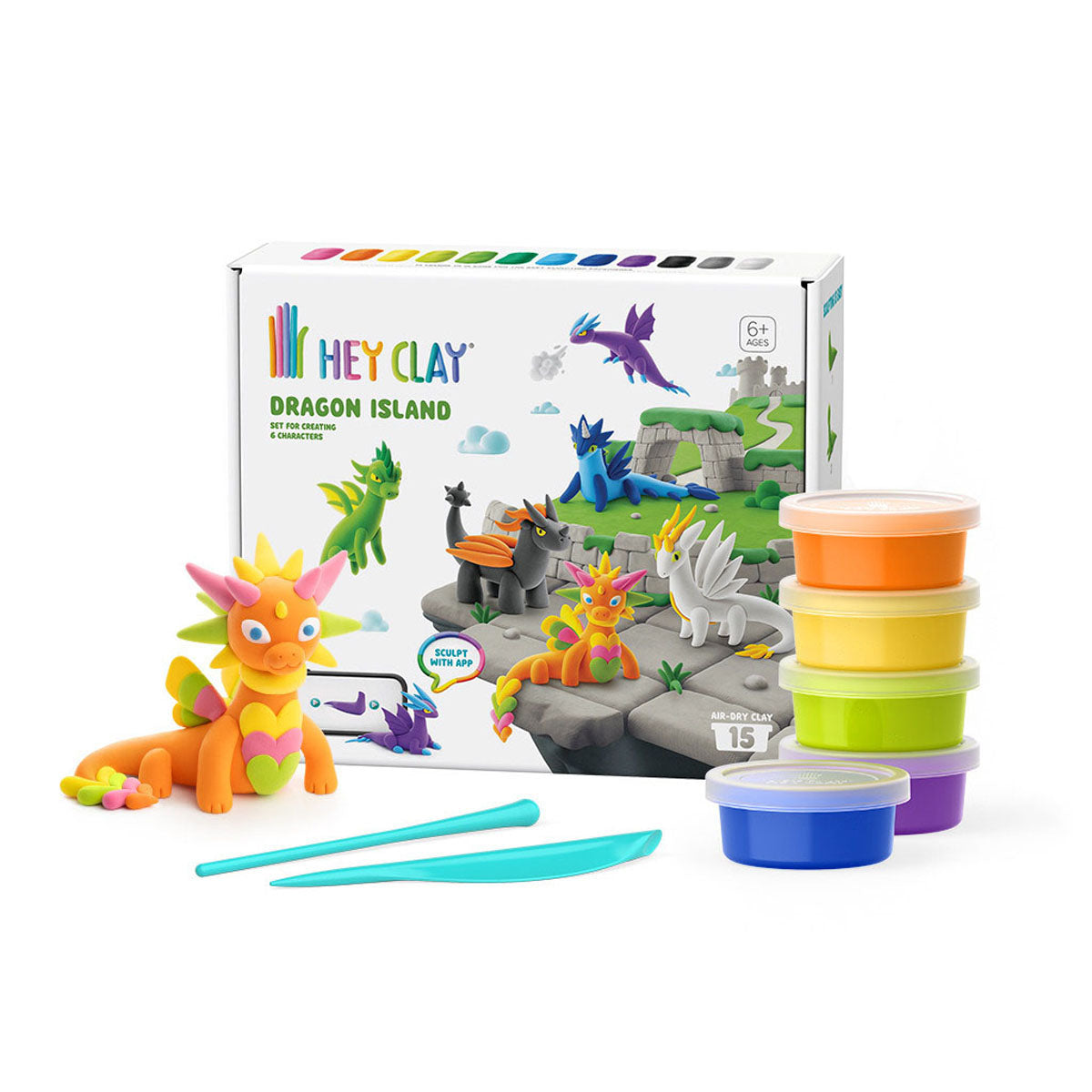 Hey Clay Dragon Island - 15 Air-Dry Clays