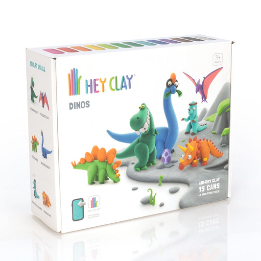 Hey Clay Dinosaurs - 15 Air-Dry Modeling Clays