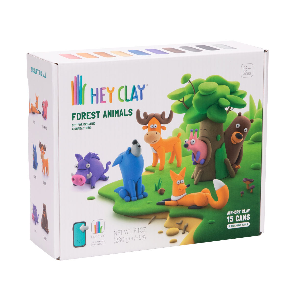 Hey Clay Forest Animals - 15 Air-Dry Modeling Clays
