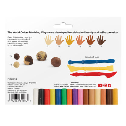 Faber Castell World Colors Modeling Clay 15 Colors