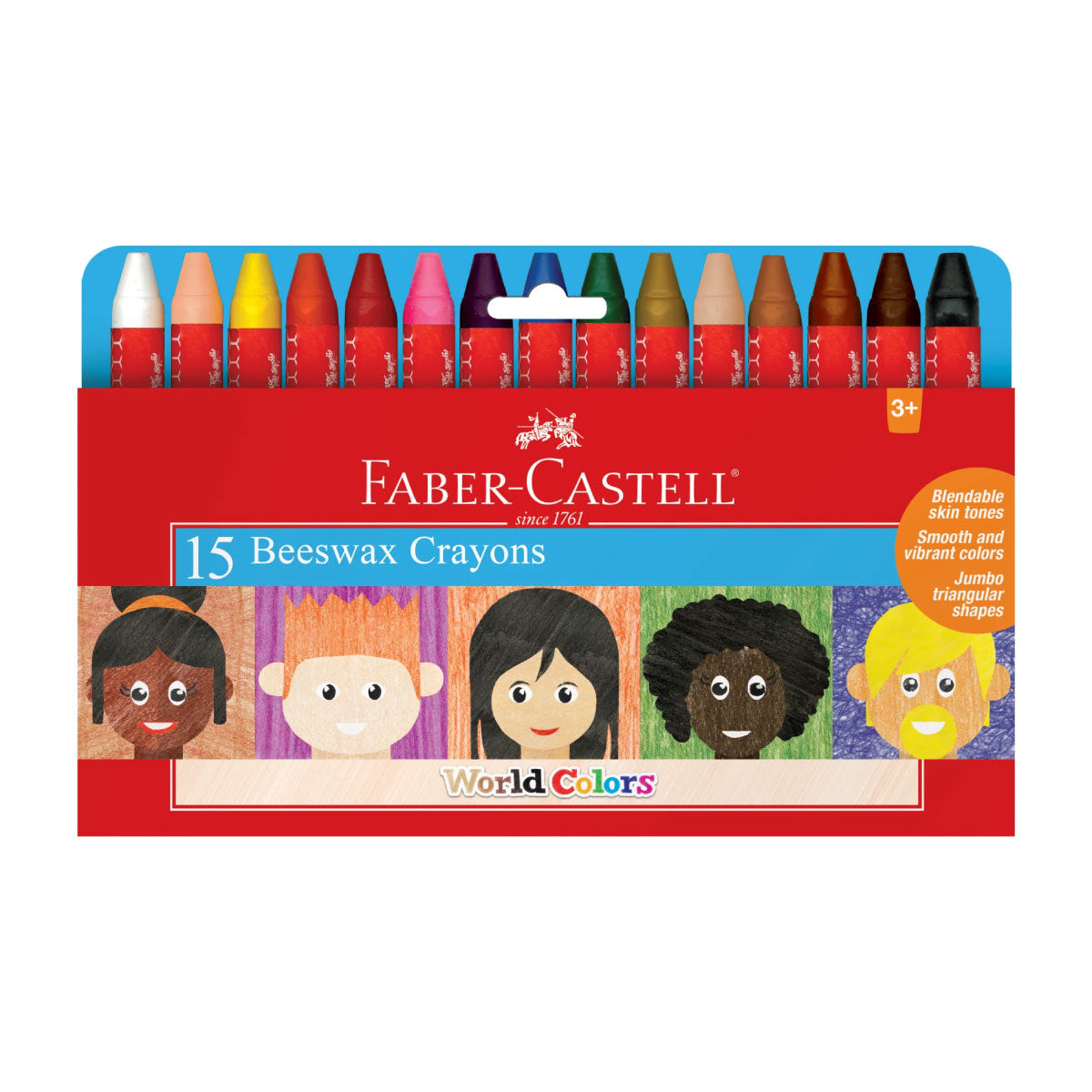 Faber Castell World Colors 15 Beeswax Crayons