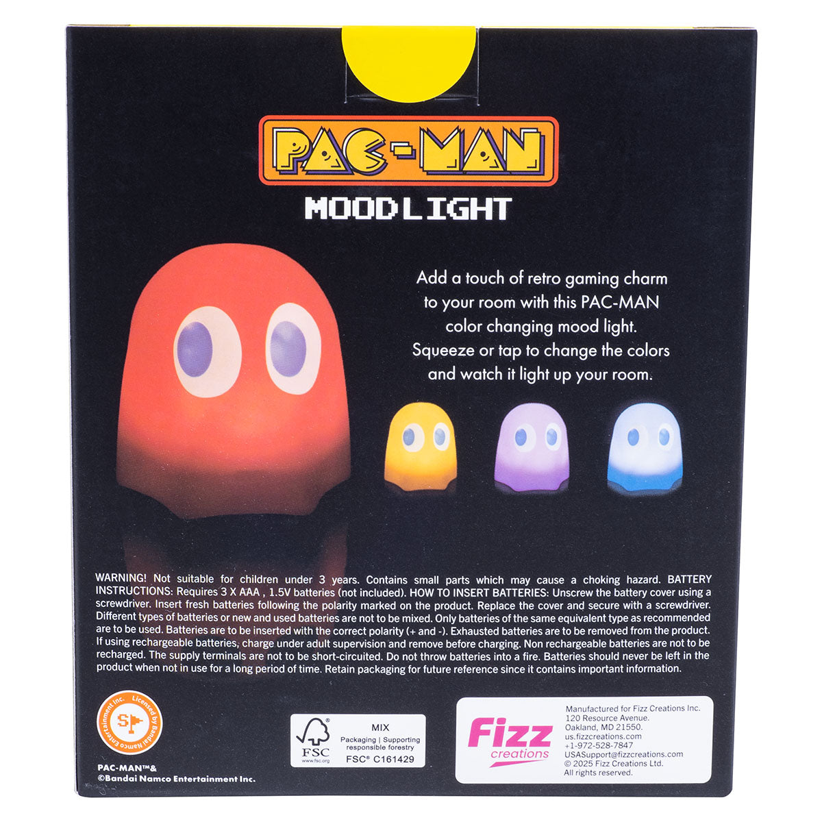 PAC-MAN Ghost Color Changing Mood Light from Fizz Creations