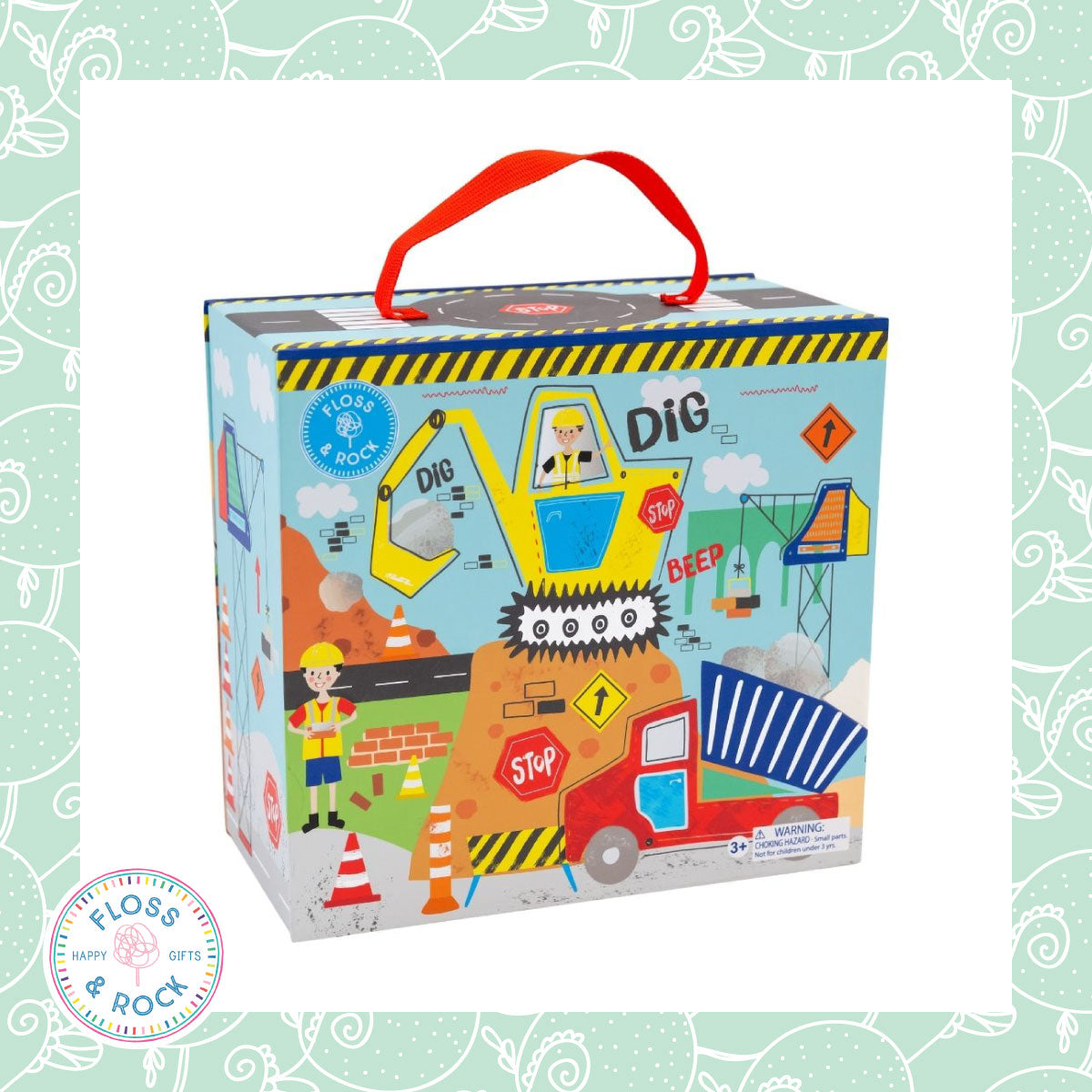 Floss & Rock Playbox With Wooden Pieces - Construction