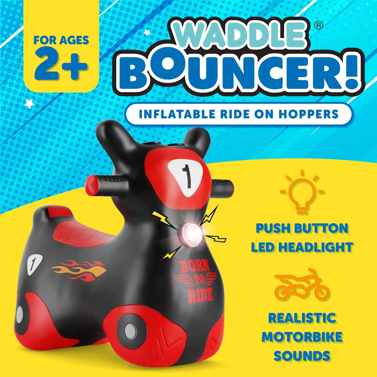 Waddle Zoomer Scooter Hopper Features