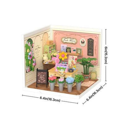 DIY Miniature House Kit - Fresh Flower Shop Hands Craft Rolife