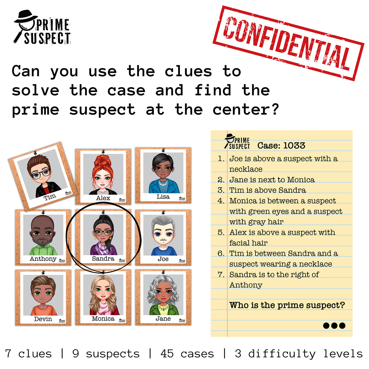 Prime Suspect Card Game from Fun Squared